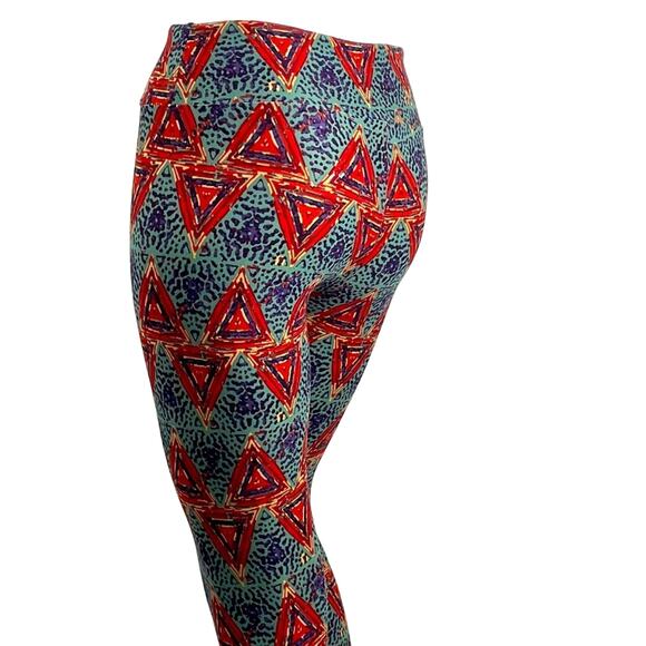 LuLaRoe Buttery Soft Comfort Leggings Size OS 2-10 Greens Rusts Reds Fall Colors - Picture 7 of 16